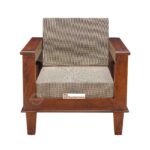 Sheesham Wood Rexolin Sofa One Seater - Image 3
