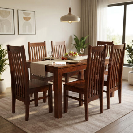 Wooden Dining set six Seater with bench