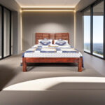 SHEESHAM WOOD BED CURVED HEAD W/O STORAGE