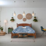 SHEESHAM WOOD BED ROUND HEAD W/O STORAGE
