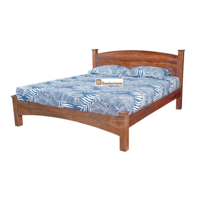 SHEESHAM WOOD BED ROUND HEAD W/O STORAGE - Image 2