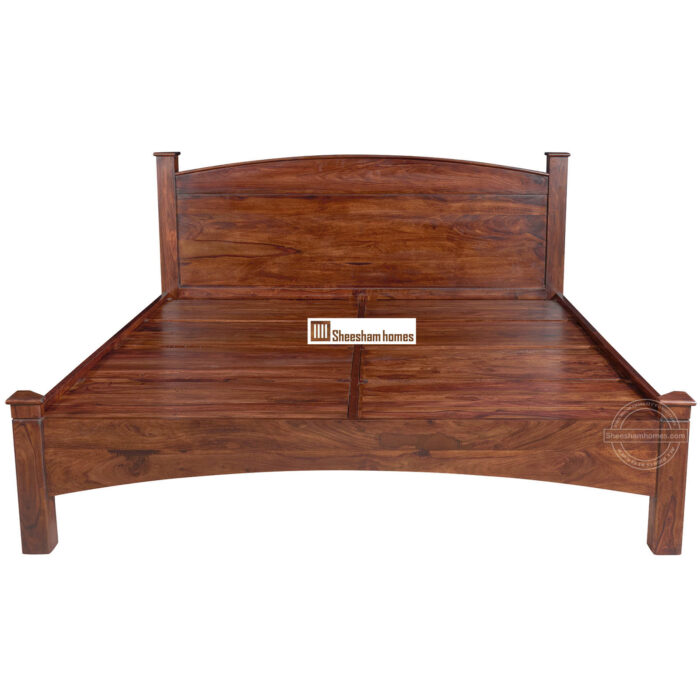 SHEESHAM WOOD BED ROUND HEAD W/O STORAGE - Image 3