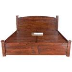 SHEESHAM WOOD BED ROUND HEAD WITH STORAGE - Image 3