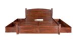 SHEESHAM WOOD BED ROUND HEAD WITH STORAGE - Image 2