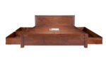 SHEESHAM WOOD BED PLAIN HEAD STORAGE - Image 3