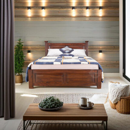 SHEESHAM WOOD BED KUBER STORAGE