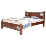 SHEESHAM WOOD BED IRON JALI W/O STORAGE - Image 2
