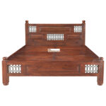 SHEESHAM WOOD BED IRON JALI W/O STORAGE - Image 3