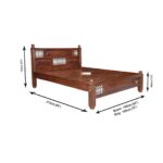 SHEESHAM WOOD BED IRON JALI W/O STORAGE - Image 6