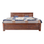 SHEESHAM WOOD BED DIAMOND DESIGN WITH STORAGE - Image 4