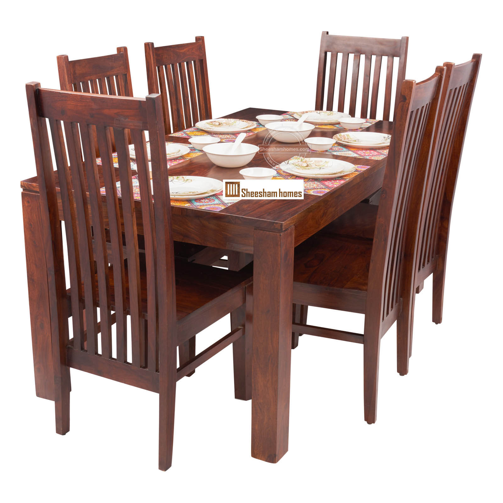 SH-0206 DINING SET LONGBACK 06a-w DINING SET SH-0206 SIX SEATER - Image 1