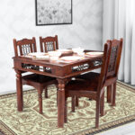 DINING SET IRON JALI 4 seater