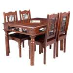 DINING SET IRON JALI 4 seater - Image 2