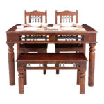 DINING SET IRON JALI 4 seater - Image 3