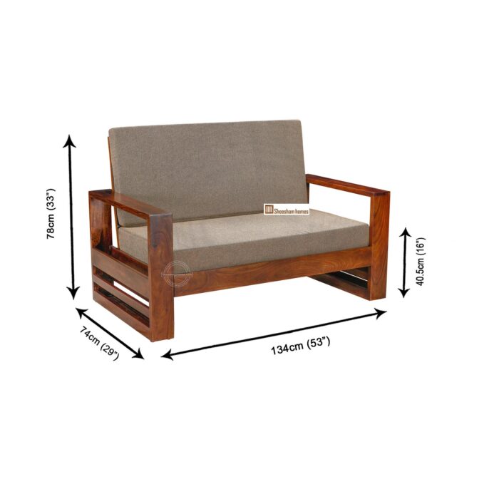Sheesham Wood RICHMOND Sofa Two Seater - Image 4