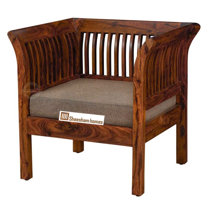 Sheesham Wood PRIME Sofa One Seater - Image 1