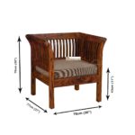 Sheesham Wood PRIME Sofa One Seater - Image 3