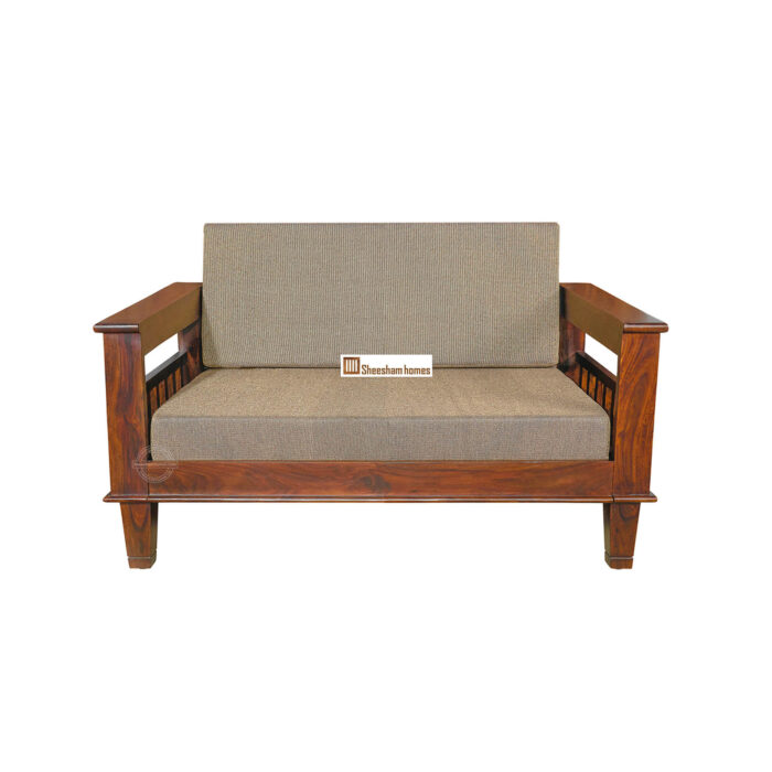 Sheesham Wood Rexolin Sofa Two Seater - Image 2