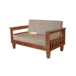 Sheesham Wood Rexolin Sofa Two Seater
