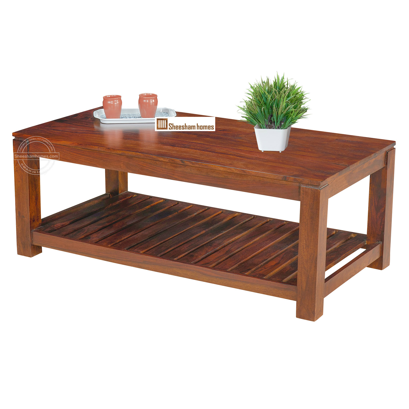 SH-0425-CT25-02 COFFEE TABLE PLANE TOP PATTI PLATFORM 4X2 - Image 1