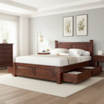 SHEESHAM WOOD BED KUBER STORAGE