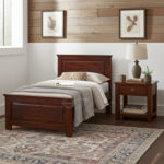 SHEESHAM WOOD BED CROWN SINGLE W/O STORAGE