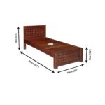 SHEESHAM WOOD BED DIAMOND SINGLE W/O STORAGE - Image 5