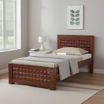 SHEESHAM WOOD BED DIAMOND SINGLE W/O STORAGE