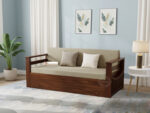 Fusion Sheesham Wood 3 Seater Sofa Cum Bed - Image 2