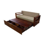 Fusion Sheesham Wood 3 Seater Sofa Cum Bed - Image 4