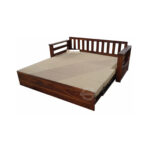 Fusion Sheesham Wood 3 Seater Sofa Cum Bed - Image 5