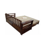 Fusion Sheesham Wood 3 Seater Sofa Cum Bed - Image 6