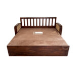 Cosmo Sheesham Wood 3 Seater Sofa Cum Bed With Cane Weaving - Image 6