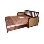 Cosmo Sheesham Wood 3 Seater Sofa Cum Bed With Cane Weaving - Image 7
