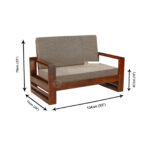Sheesham Wood RICHMOND Sofa Two Seater - Image 7