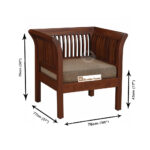 Sheesham Wood PRIME Sofa One Seater - Image 5