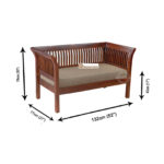 Sheesham Wood PRIME Sofa Two Seater - Image 6