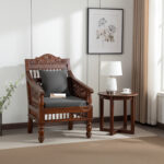 Sheesham Wood Sofa NIRMAAN One Seater - Image 2