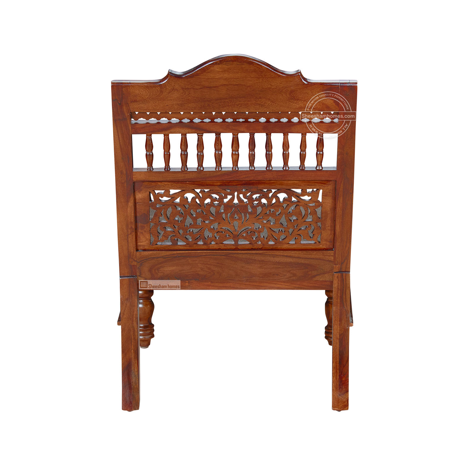Sheesham Wood Sofa NIRMAAN One Seater - Image 5