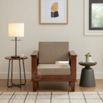 Sheesham Wood Rexolin Sofa One Seater