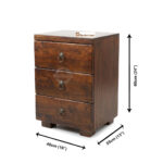 Trio Drawer Bedside Table / Storage Unit - Image 3