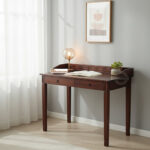 Nova Sheesham Wood Working Table with 2 Drawers and Raised Top Border