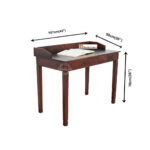 Nova Sheesham Wood Working Table with 2 Drawers and Raised Top Border